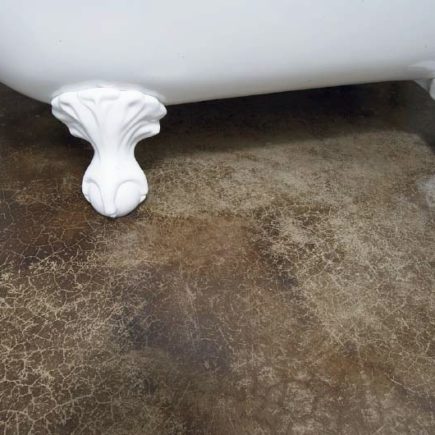staining bathroom floors